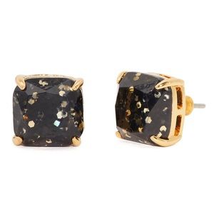 Kate Spade Black & gold Mini Stud Square Earrings